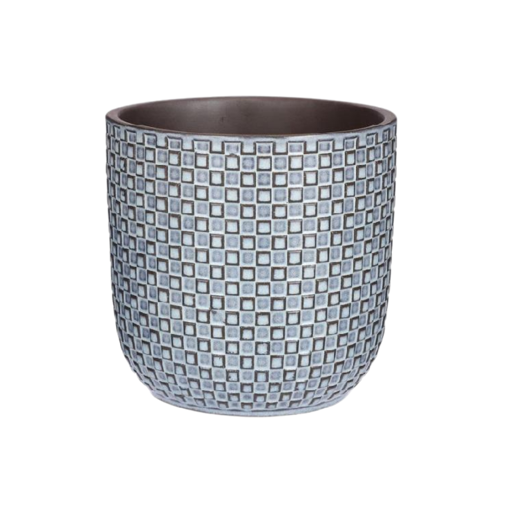 Pot Relief Mini – Blauw (Ø7 cm)