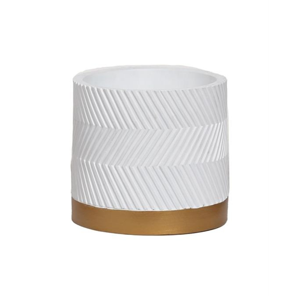 Pot Groovy – Wit Mat (Ø13 cm)