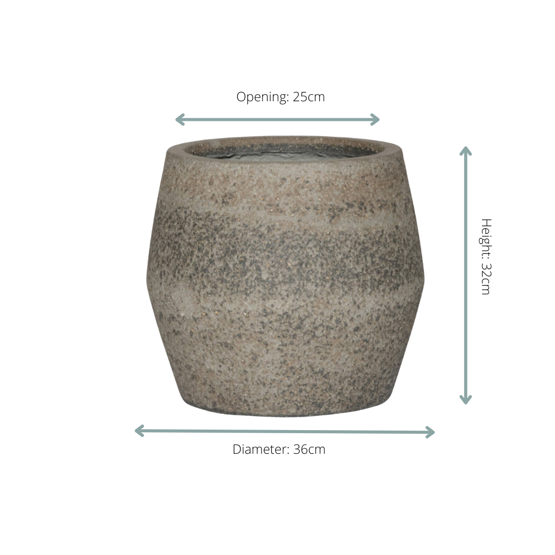 Pot Harley S – Dioriet Grey (Ø36 cm)