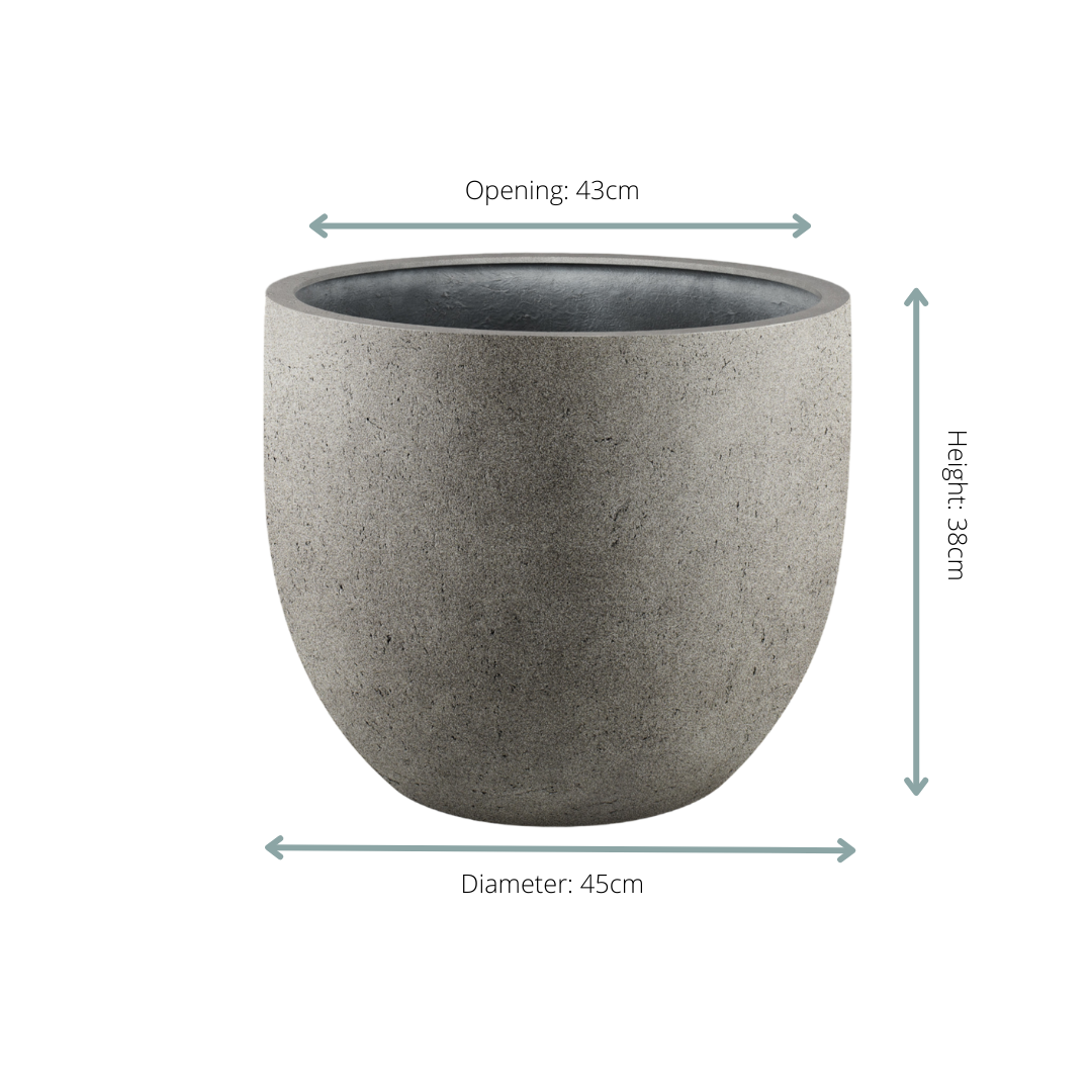 Pot Grigio New Egg – Natural Concrete (Ø45 cm)