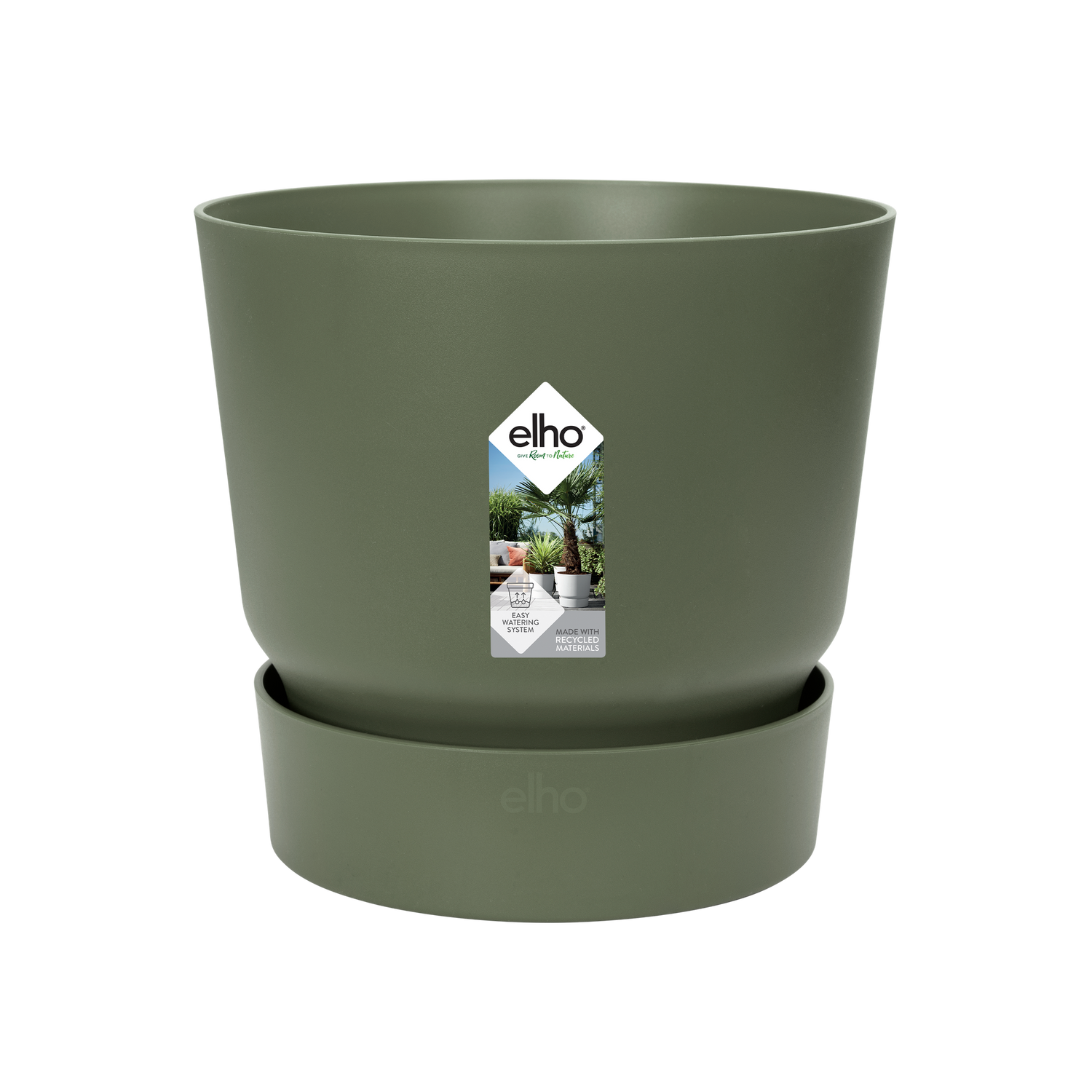 Pot Elho Greenville Round – Groen (Ø30 cm)