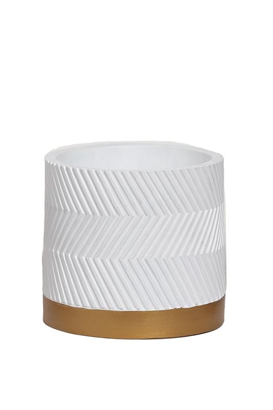 Pot Groovy – Wit Mat (Ø13 cm)