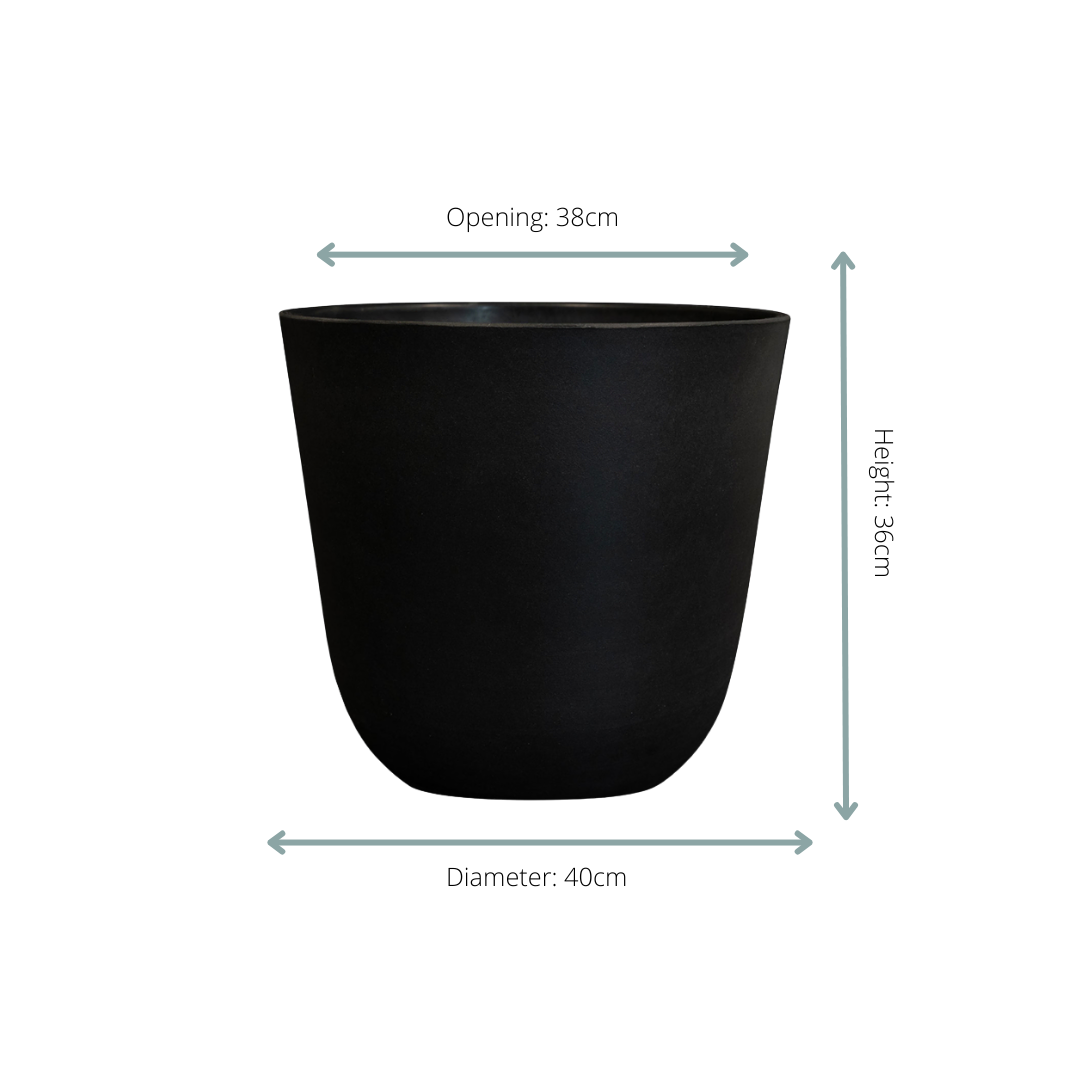 Pot Palermo – Zwart (Ø40 cm)