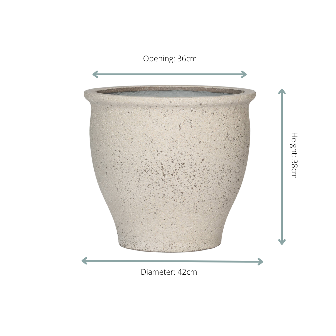 Pot Poseidon – Chalk White (Ø42 cm)
