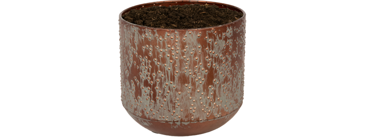 Pot Lian – Koper/Zwart (Ø15 cm)