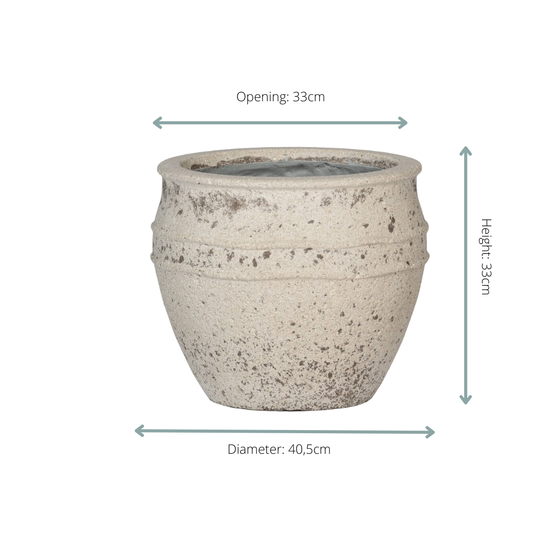 Pot Athena M – Chalk White (Ø41 cm)