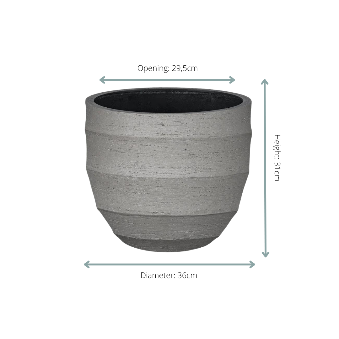 Pot Bordo New Egg – Grey (Ø36 cm)