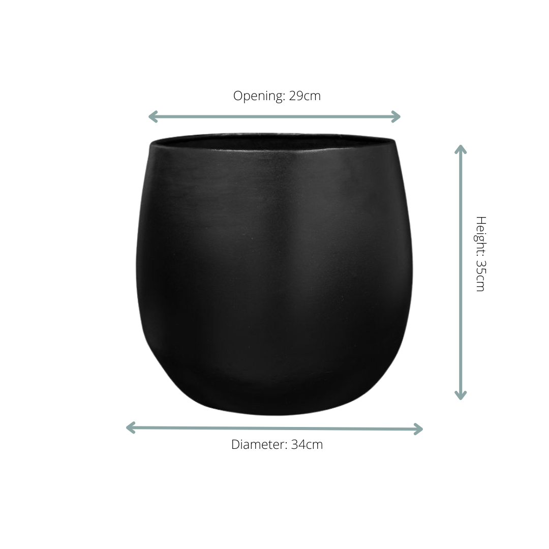 Pot Stijn – Zwart (Ø34 cm)