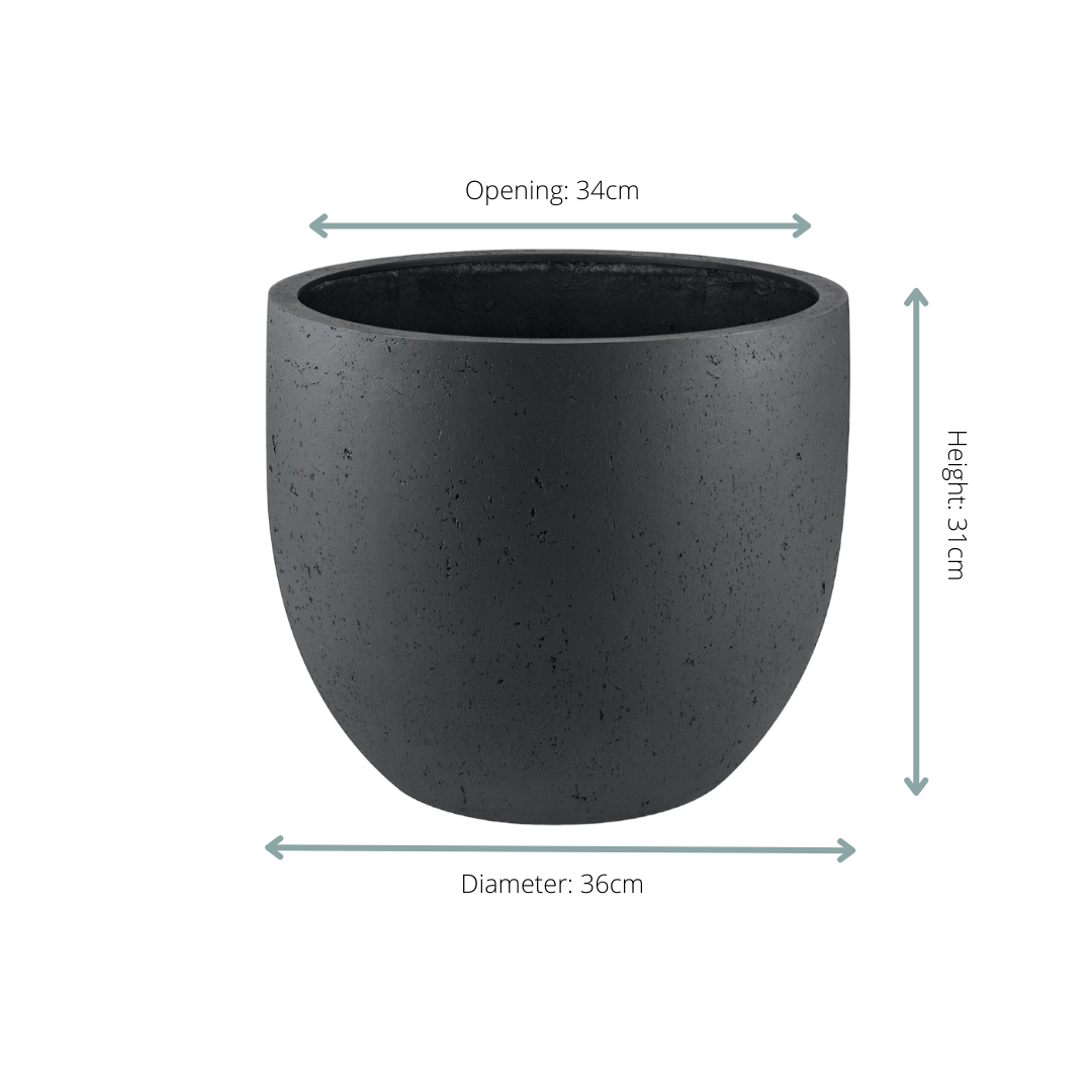 Pot Grigio New Egg – Antraciet (Ø36 cm)